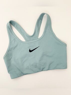 Nike Pro Athletic Sports Bra Powder Blue Womens Medium Gym Workout Sporty